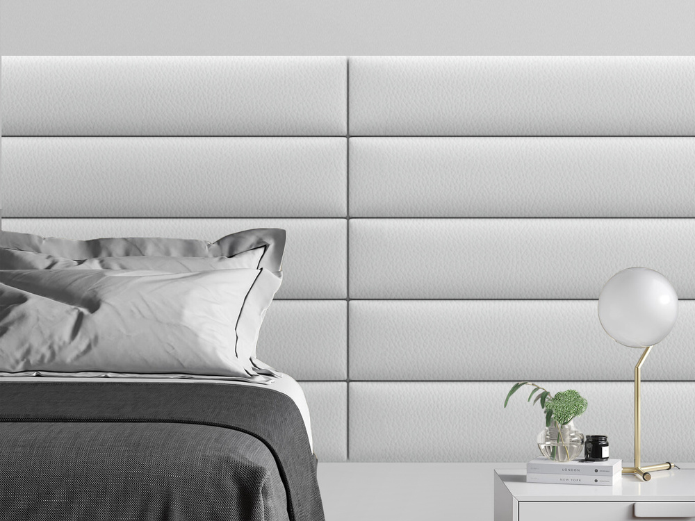 Мягкое изголовье кровати Eco Leather White 20х180 см 1 шт. - купить с ...