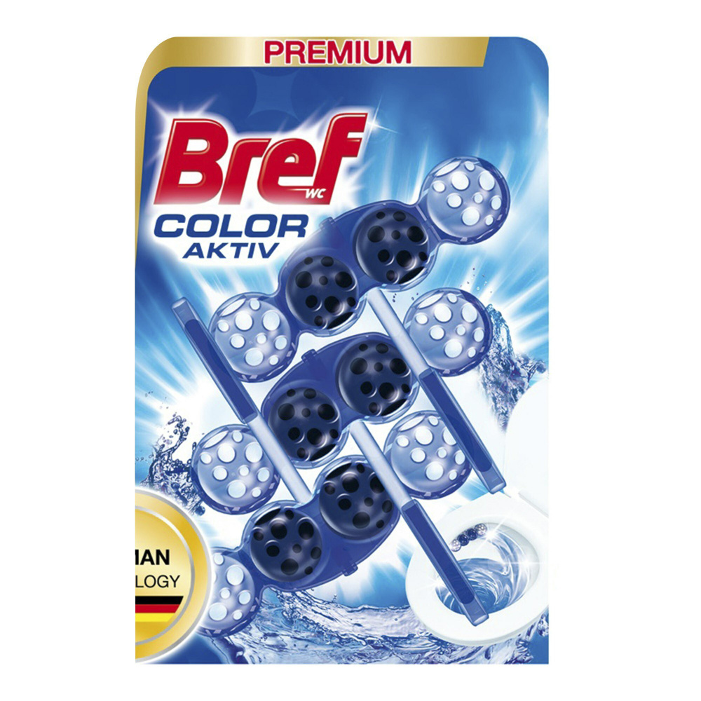 Чистящее средство Bref Color Aktiv С хлор-компонентом для унитаза 50 г x 3 шт  #1