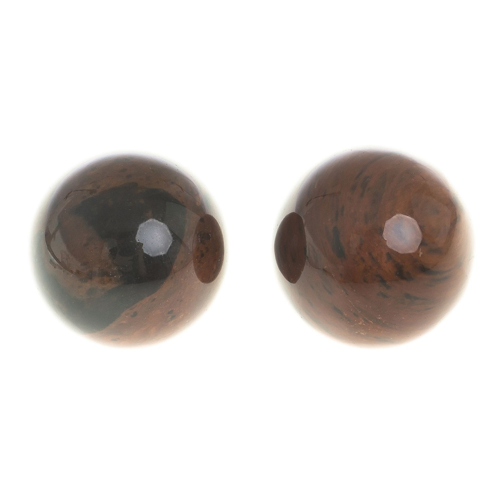 Шары Антистресс 3,2 см из коричневого обсидиана пара / шар декоративный / сувенир из камня  #1