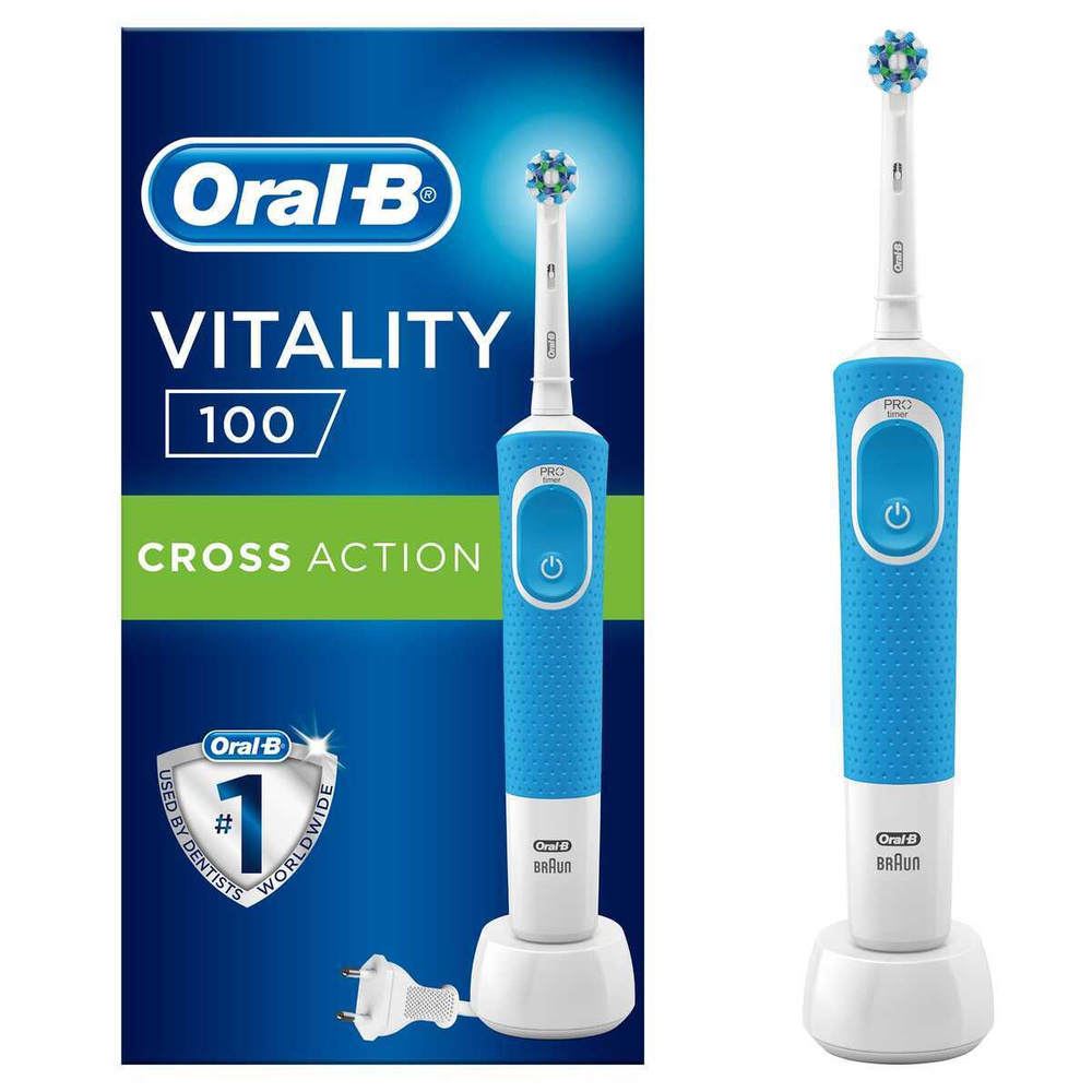 Прибор для чистки зубов Oral-B Vitality Cross Action Toothbrushv - купить  по выгодной цене в интернет-магазине OZON (1409861366)