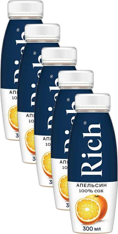 Сок Rich апельсиновый 300 мл в упаковке, комплект: 5 упаковок  #1