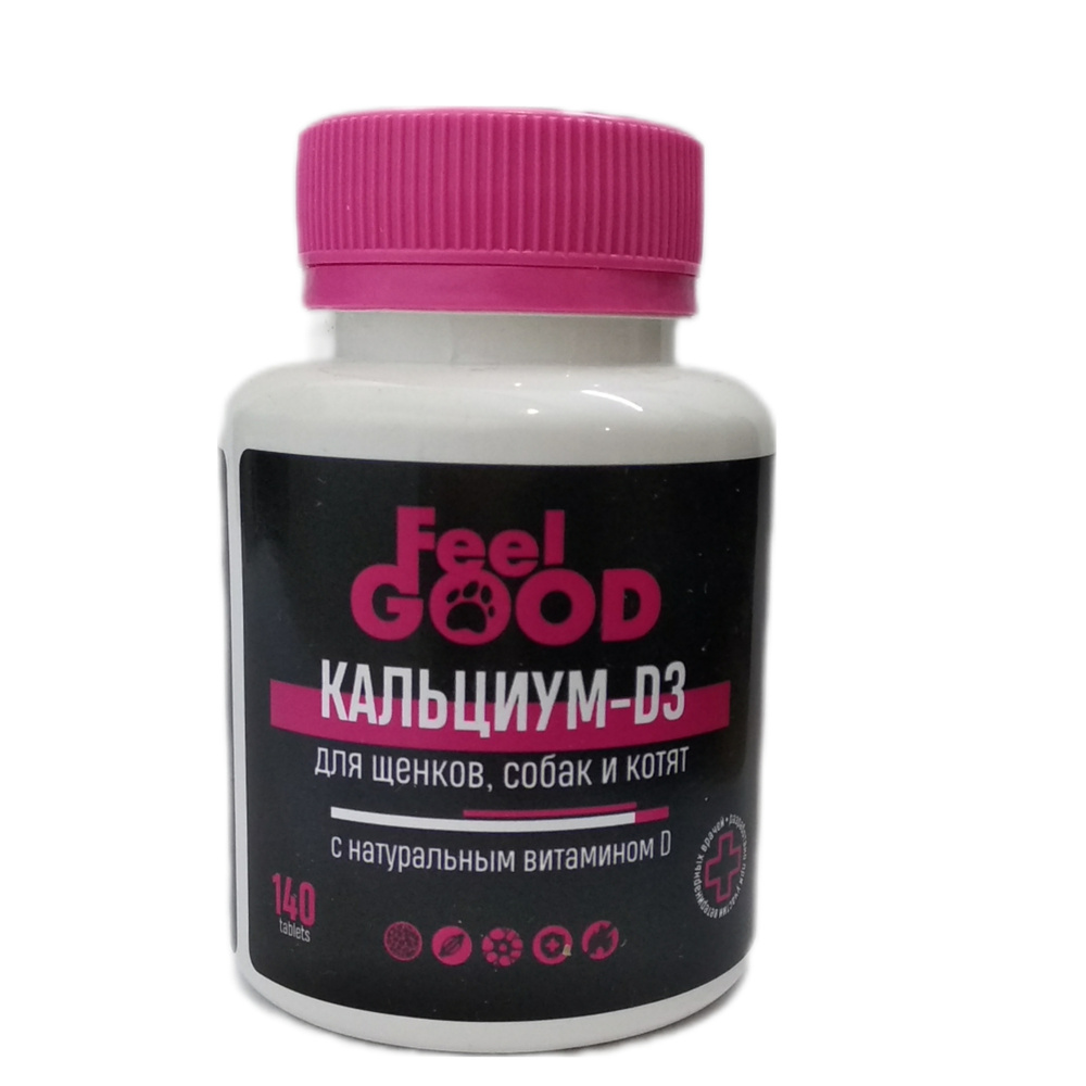 Кальциум-D3 FeelGOOD с натуральным витамином D для щенков, собак и ...