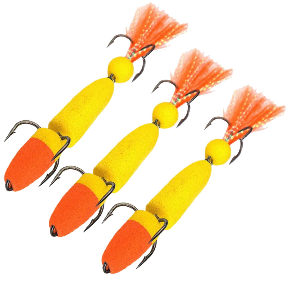 Мандула для рыбалки (3 шт) NEXT 105 мм (L) #004 оранжевый-желтый-оранжевый / Приманки на судака / На #1