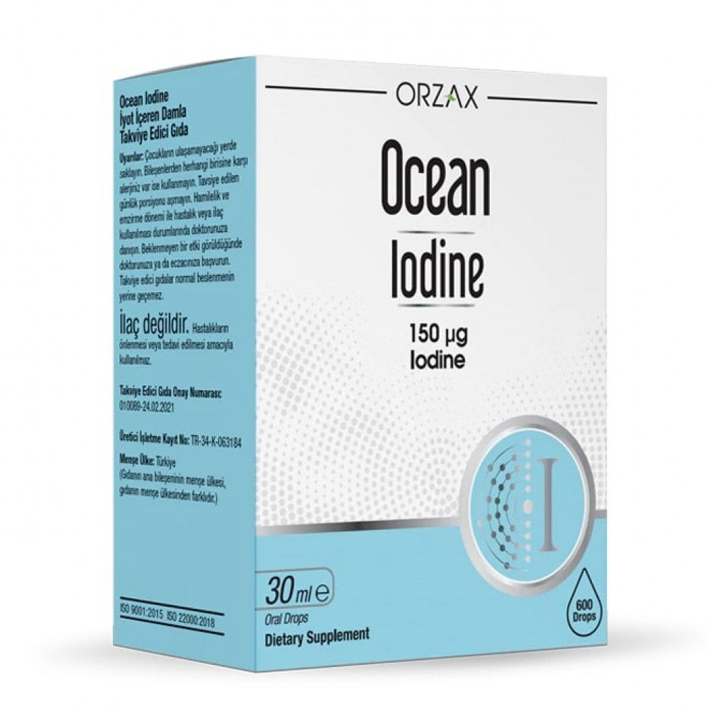 Йод (йодид калия) ORZAX OCEAN IODINE 150 mcg, 30 мл - купить с доставкой по  выгодным ценам в интернет-магазине OZON (905759547)