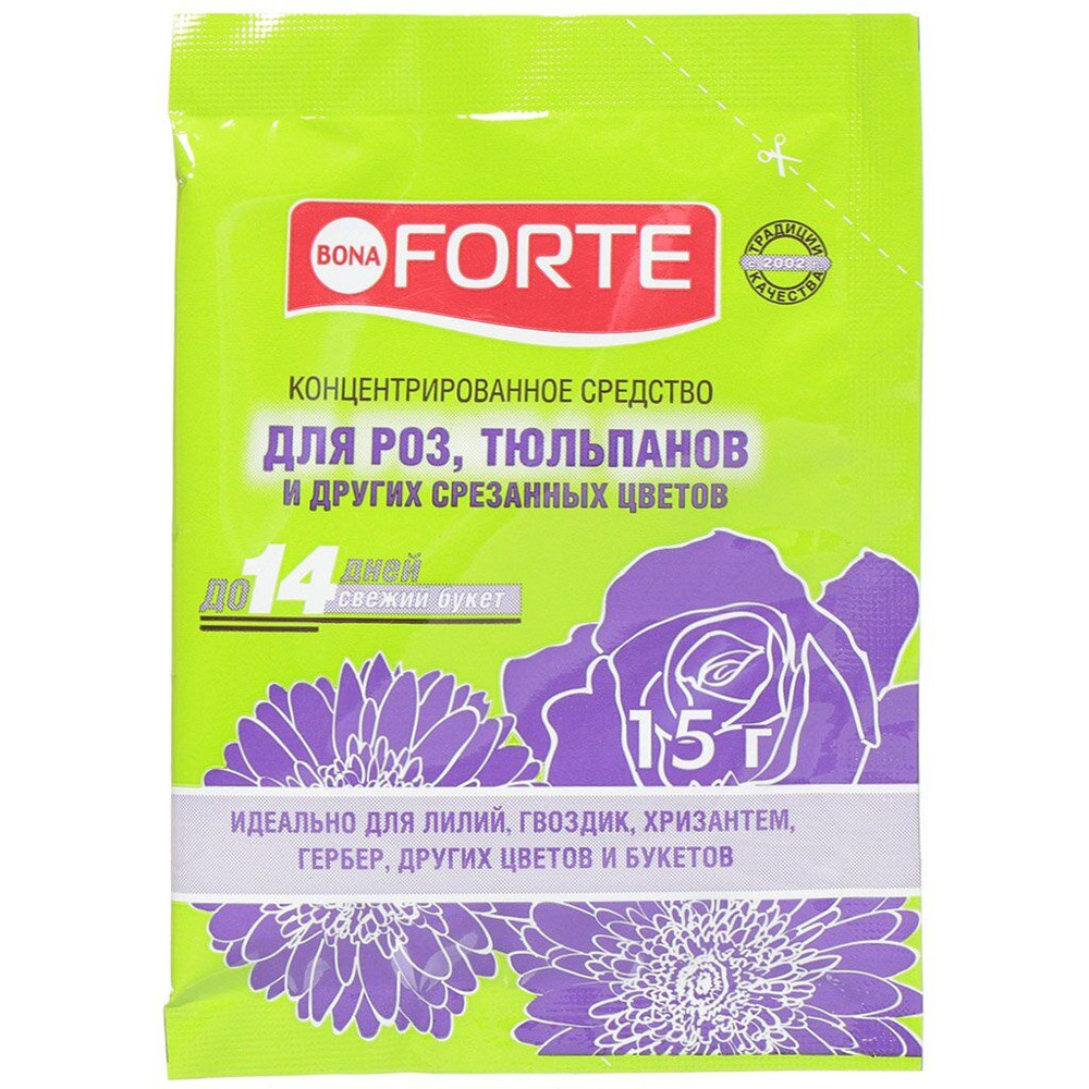 Удобрение для срезанных цветов Bona Forte, минеральное, гранулы, 15 г #1