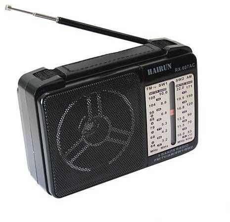 Переносной радиоприемник с питанием от сети 220 Вольт или от батареек HAIRUN/GOLONE RX-607ACW  #1