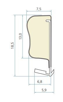 Уплотнитель для деревянных окон ПВХ, Шлегель, белый. 1,5 метров  #1