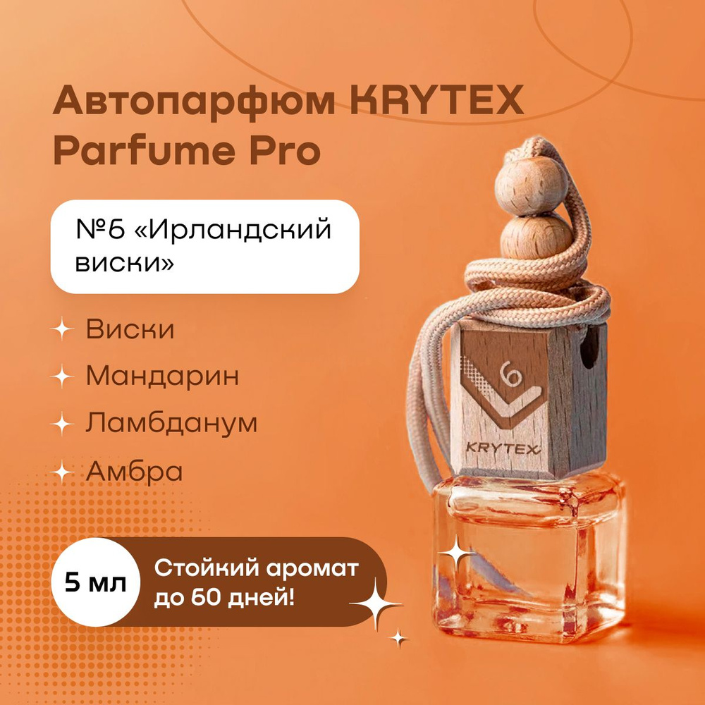 Ароматизатор для автомобиля и дома KRYTEX Parfume Pro №6 / Premium  автопарфюм 