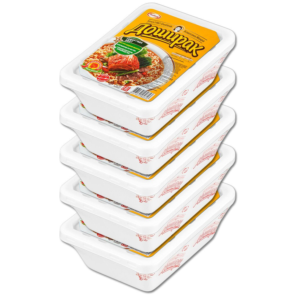 Лапша быстрого приготовления Доширак "Кимчи", в лотке 90 г, 5 шт ...