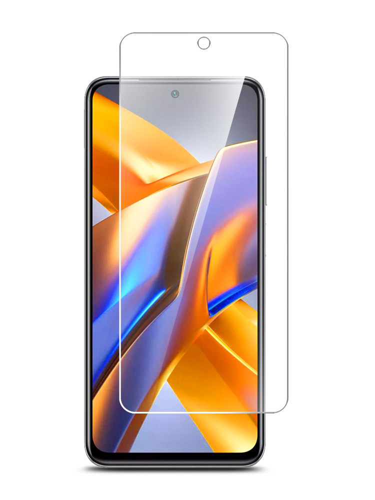 Защитное стекло на Xiaomi Poco M5s (Ксиоми Поко М5с) гибридное - пленка ...