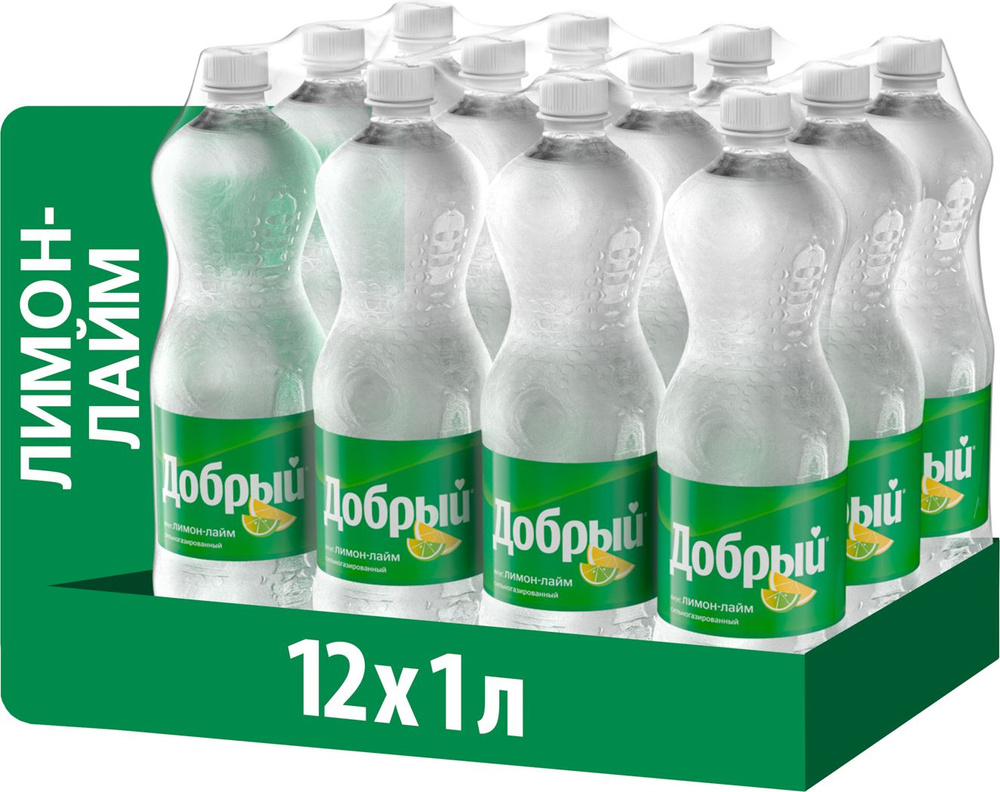 Газированный напиток Добрый Лимон-Лайм, 12 шт х 1 л - купить с ...