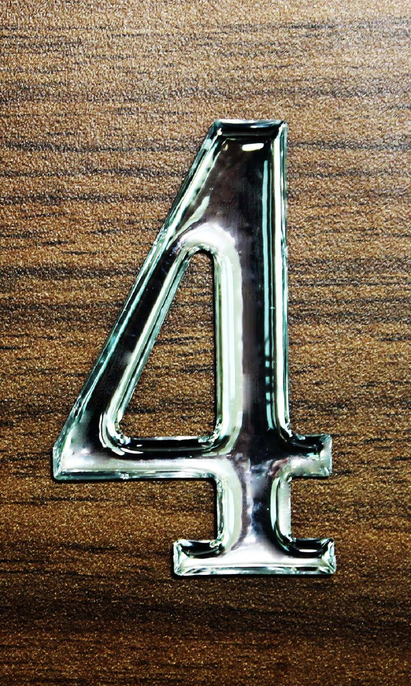 Цифры для двери, Пластик, серебристый купить по низкой цене в интернет ...