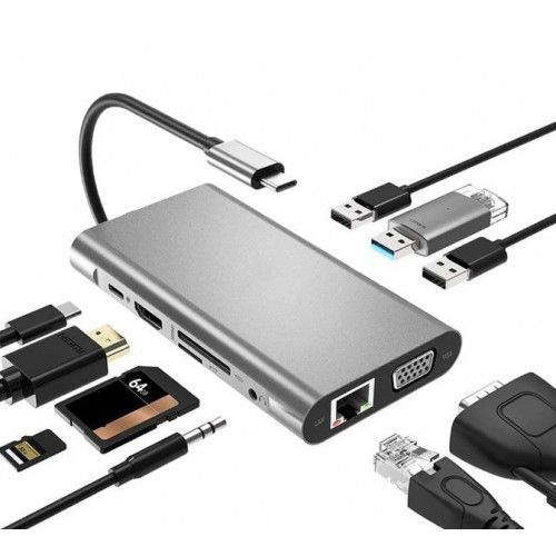 Док станция USB-C 10 в 1 - купить с доставкой по выгодным ценам в ...