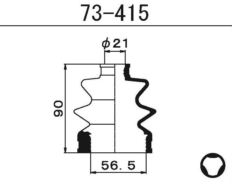 Пыльник шруса внутреннего Maruichi 73-415 - MARUICHI RUBBER арт. 73-415 ...