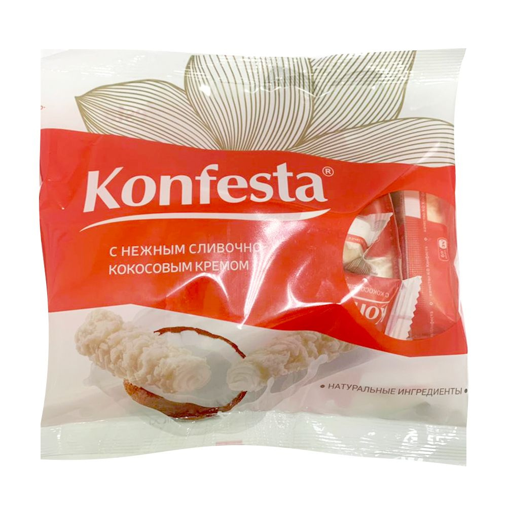 Конфеты с кокосовой начинкой, Konfesta, 180 г #1