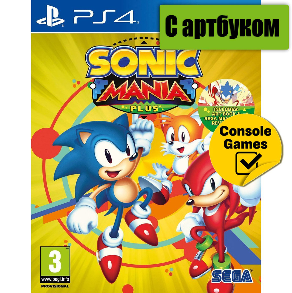 Игра PS4 Sonic Mania Plus с артбуком (PlayStation 4, Английская версия)