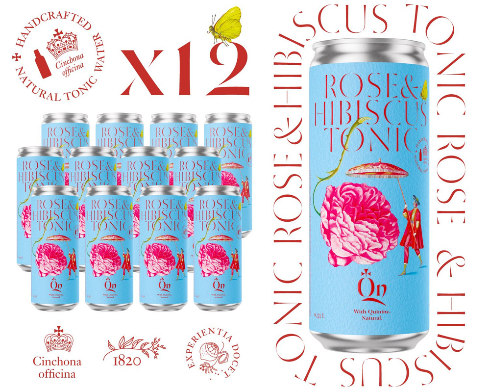 Тоник с розой и гибискусом QN Rose & Hibiscus Tonic (12 шт. по 0,33 л.) #1