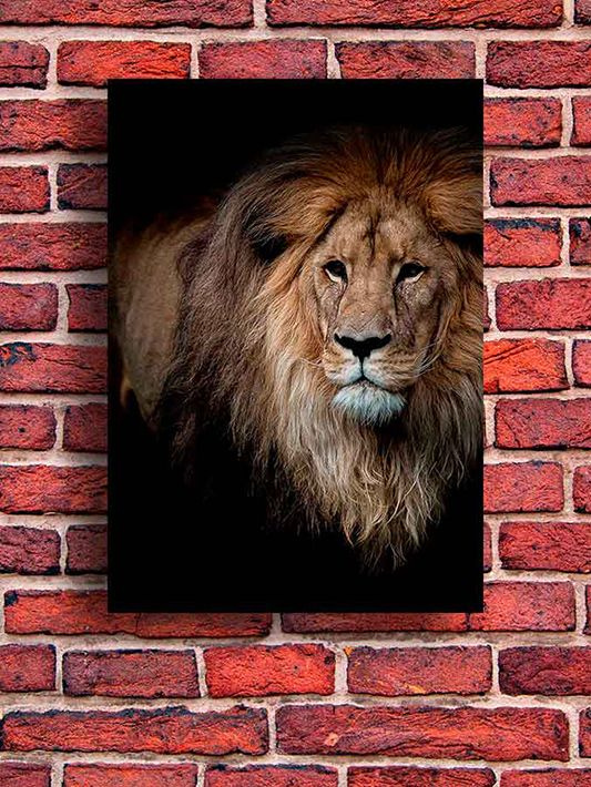 STAMPRINT Картина на стекле "Могучий лев", 100  х 70 см #1