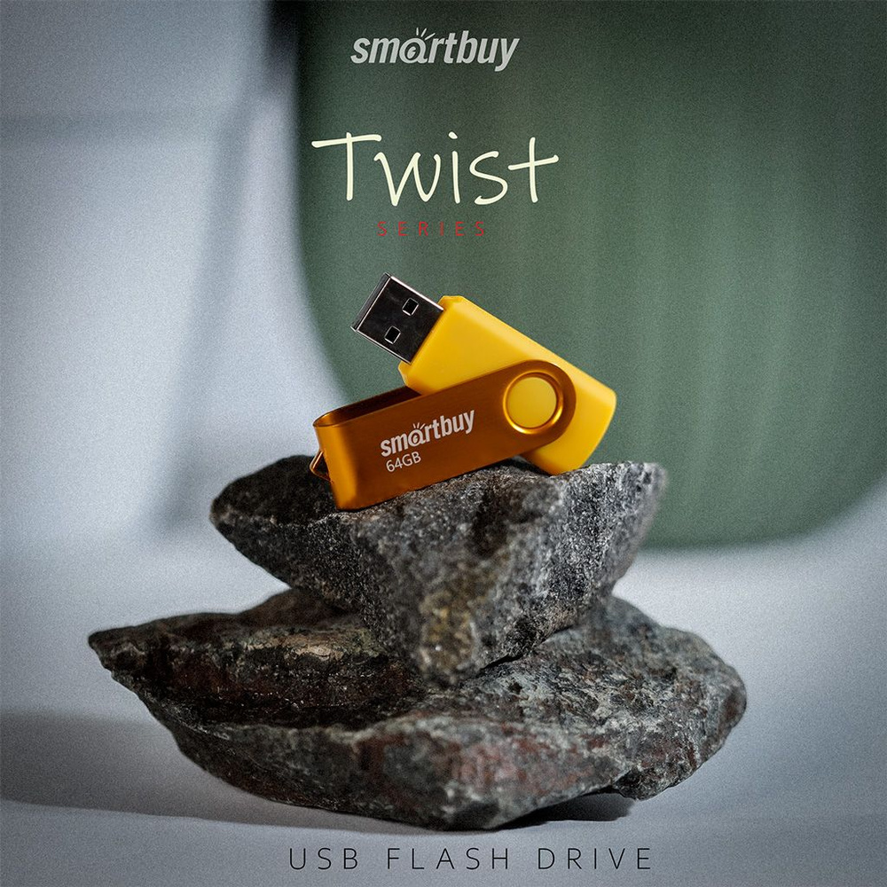 USB-флеш-накопитель SmartBuy Twist 64 ГБ - купить по выгодной цене в  интернет-магазине OZON (940763186)