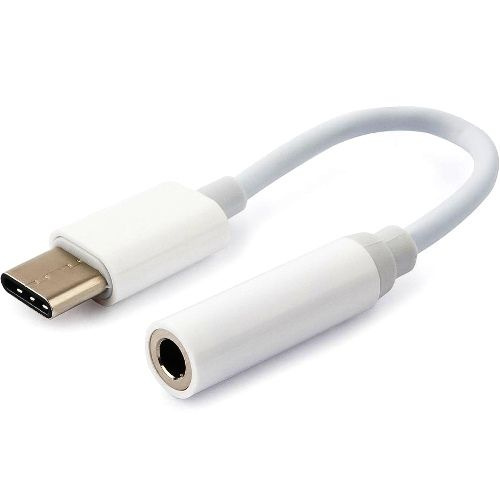 Аудиокабель, адаптер USB-C на 3.5 Cablexpert CCA-UC3.5F-01-W USB-Cm на 3.5f гнездо - белый 0.15метра #1