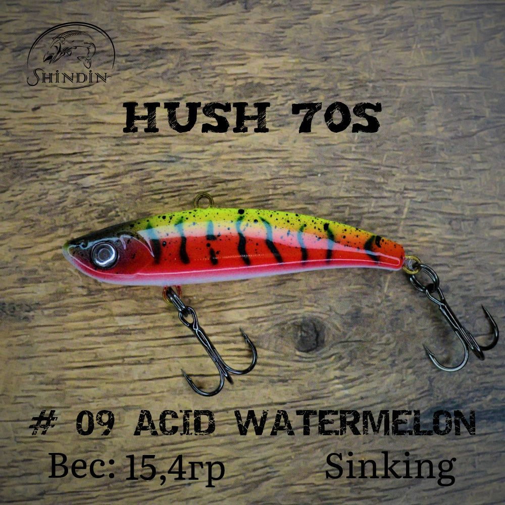 Воблер SHINDIN Hush 70S #09 Acid Watermelon #1