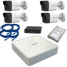 Комплект видеонаблюдения Hikvision IP2mpx на 4 уличные камеры #1