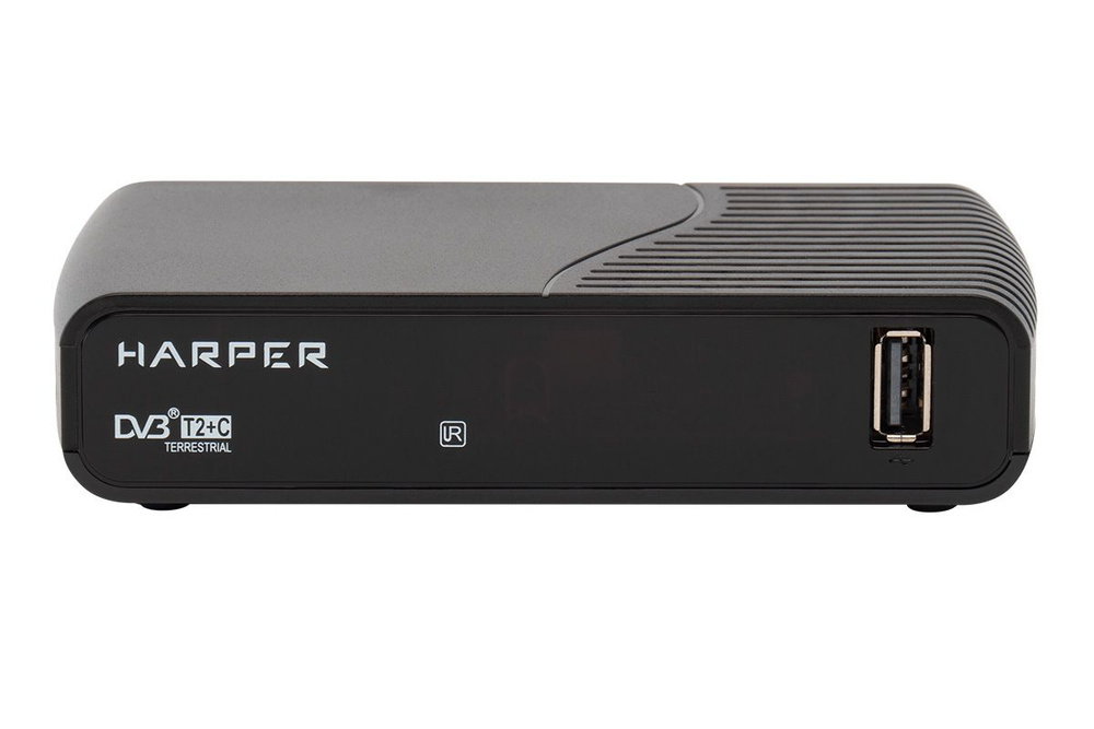 ТВ ресивер Harper HDT2-1130 DVB-T2/DVB-C приставка для цифрового ТВ, черный. Уцененный товар. Уцененный #1