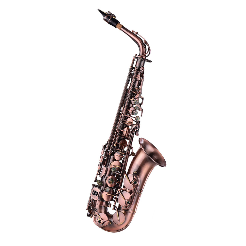 Высококачественный красный бронзовый изогнутый Eb Alto Saxophone Eflat