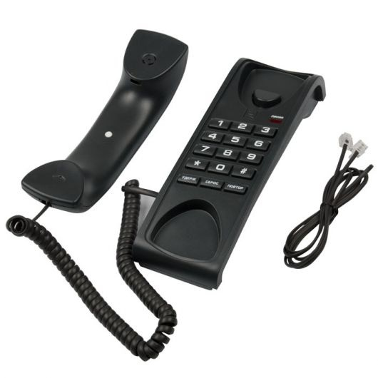 Телефон проводной Ritmix RT-007 черный #1