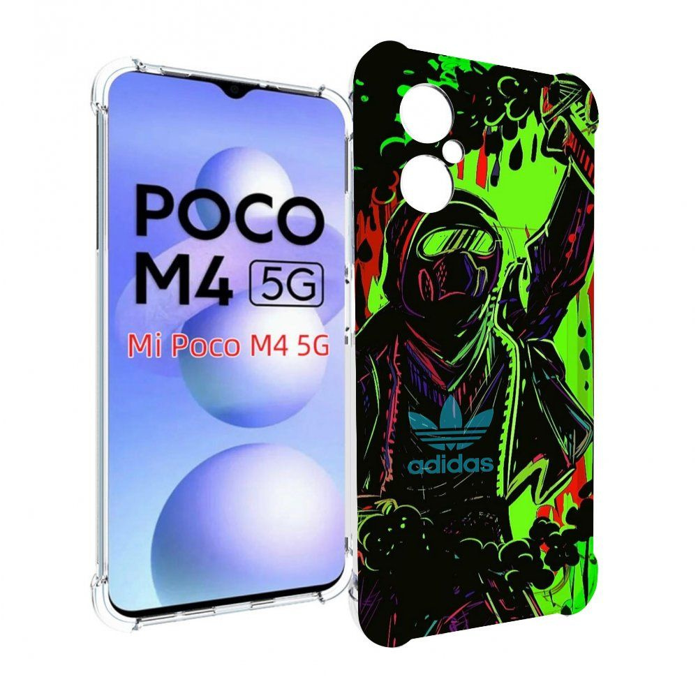 Чехол-бампер MyPads для Xiaomi Poco M4 5G с рисунком мужчина в красках  адидас, противоударный, силиконовый, с выступами и усиленными углами для  защиты камеры - купить с доставкой по выгодным ценам в интернет-магазине