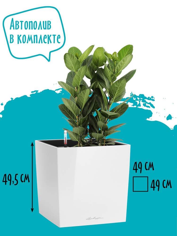 Кашпо для цветов напольное большое с автополивом уличное Lechuza CUBE ...