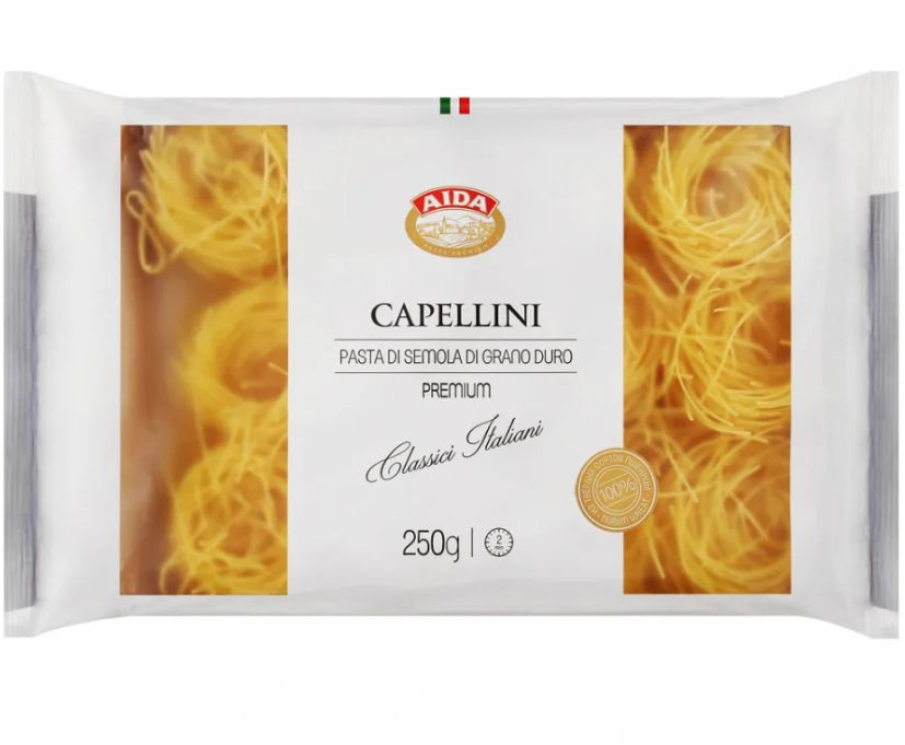 Макароны AIDA Capellini Гнезда, 250г. 4 штуки - купить с доставкой по ...