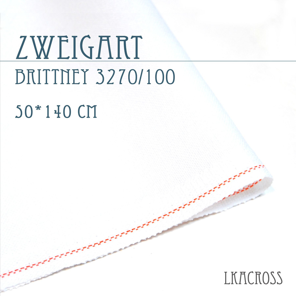 Основа для вышивания равномерного переплетения Zweigart Brittney 3270/100 ct.28 (белый). Lkacross.  #1