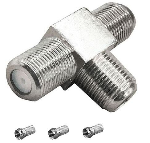 Соединитель 3 х ТВ кабеля - тройник тв - купить с доставкой по выгодным ...