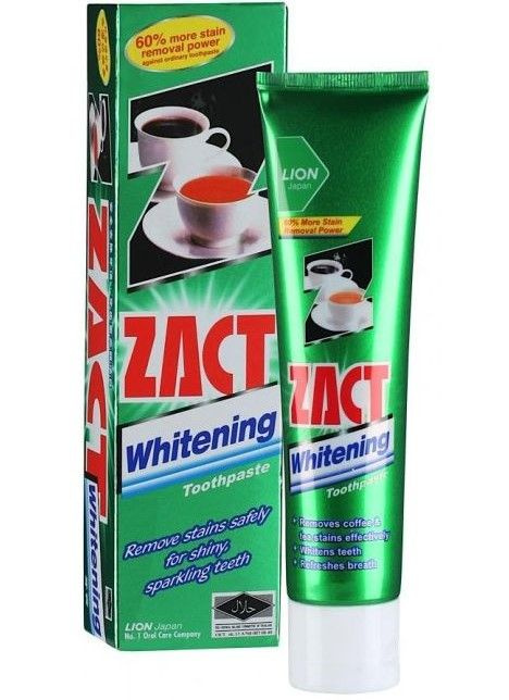 LION Зубная паста Zact Whitening с отбеливающим эффектом,  150 г #1