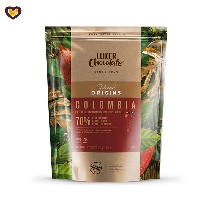 Шоколад горький LUKER Colombia 70%, пак 2,5 кг (ЛУКЕР, Колумбия, Fino-de-Aroma, Bean-to-bar) #1