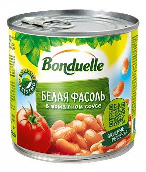 Фасоль Bonduelle белая в томатном соусе, 400г 4 шт. - купить с ...
