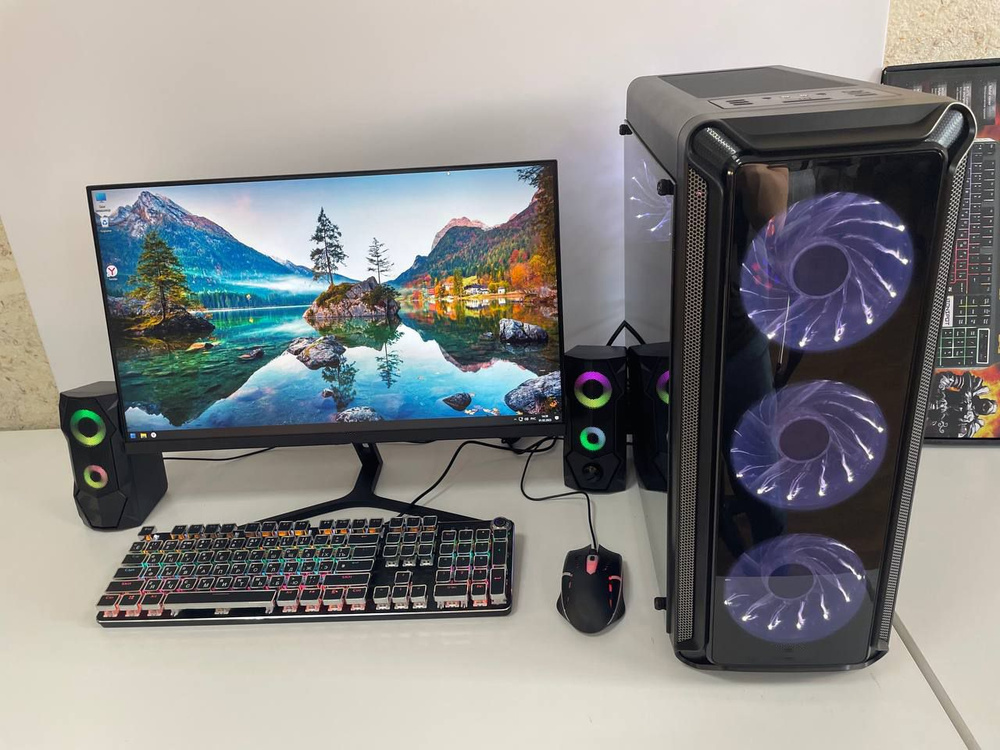 Моноблок 24" Компьютерс Компьютер игровой intel E5/RX-580-8G/16GB/SSD ...