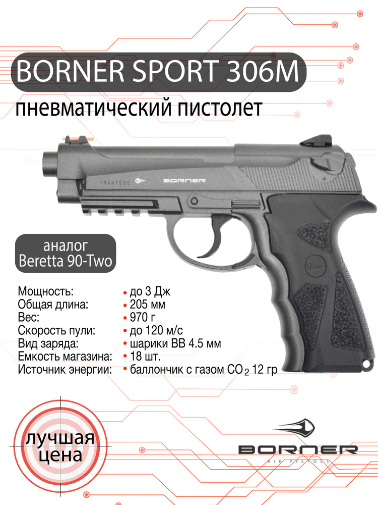 Пневматический пистолет BORNER Sport 306M #1