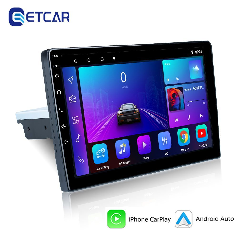 1 din 2+32 Android 10 дюймов GPS,Bluetooth,Wi-Fi,FM-радио,Магнитола в Авто,Магнитола  для авто с экраном,Carplay,Android auto1 DIN - купить в интернет-магазине  OZON с доставкой по России (1131208930)