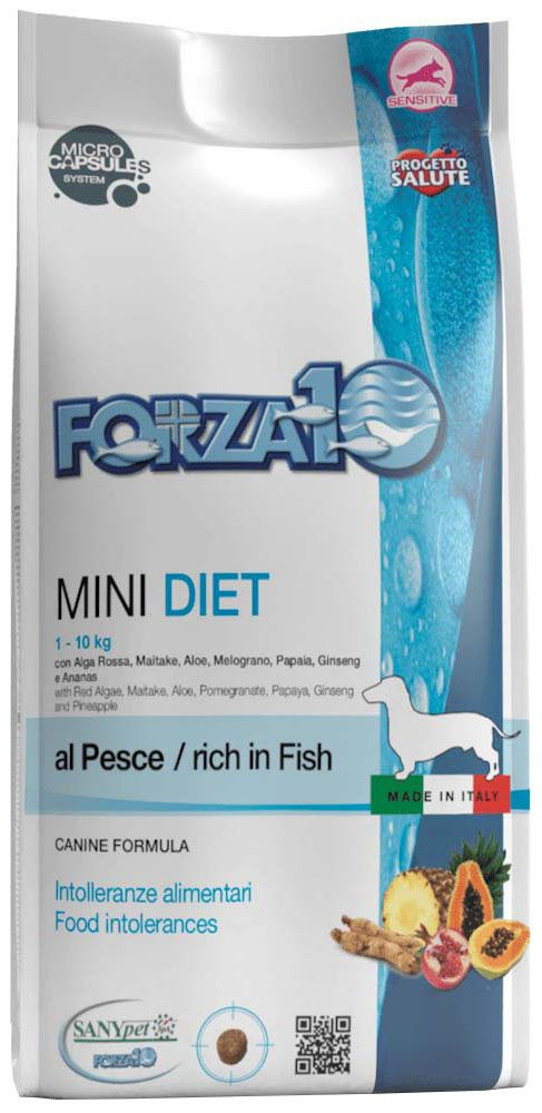 Корм Forza10 Diet Mini (гипоаллергенный) для собак малых пород при ...