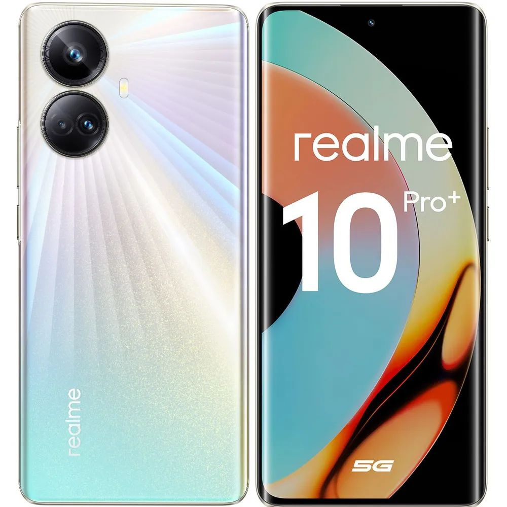 realme Смартфон 10 Pro+ Plus 5G 108 million pixels 5000mAh 74w(Глобальная  версия прошивка) 8/256 ГБ, разноцветный