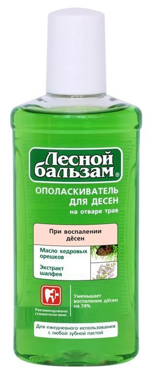 Лесной бальзам Ополаскиватель для десен с кедровым орехом и шалфеем при ...