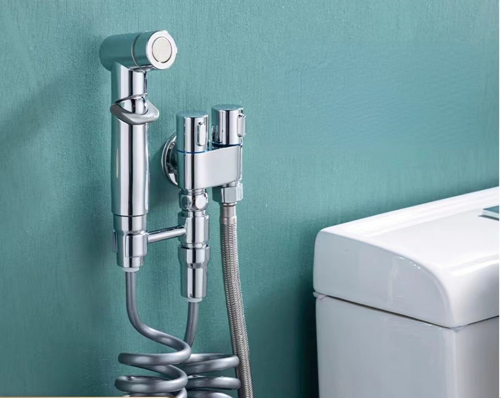 смеситель с гигиеническим душем, для раковины и биде, встраиваемый ...