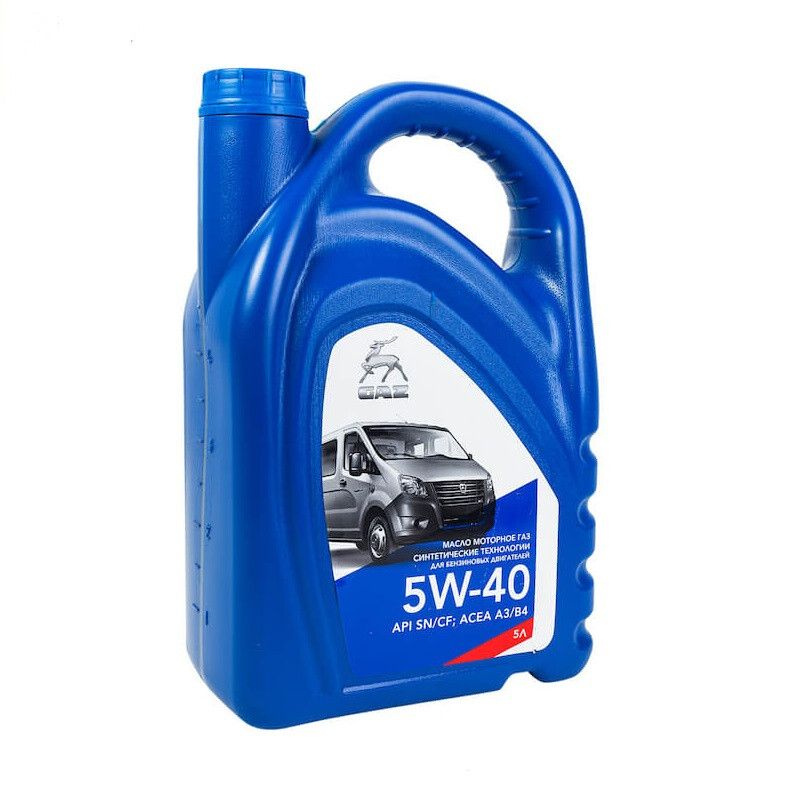 Моторное масло ГАЗ 5W40, канистра 5 л. (Лукойл розлив Россия)