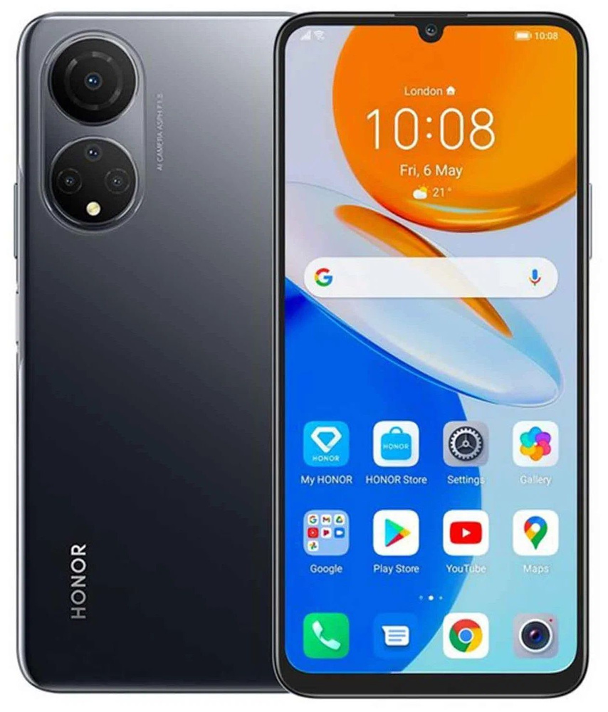 Honor Смартфон Honor X7 4/128 ГБ, черный