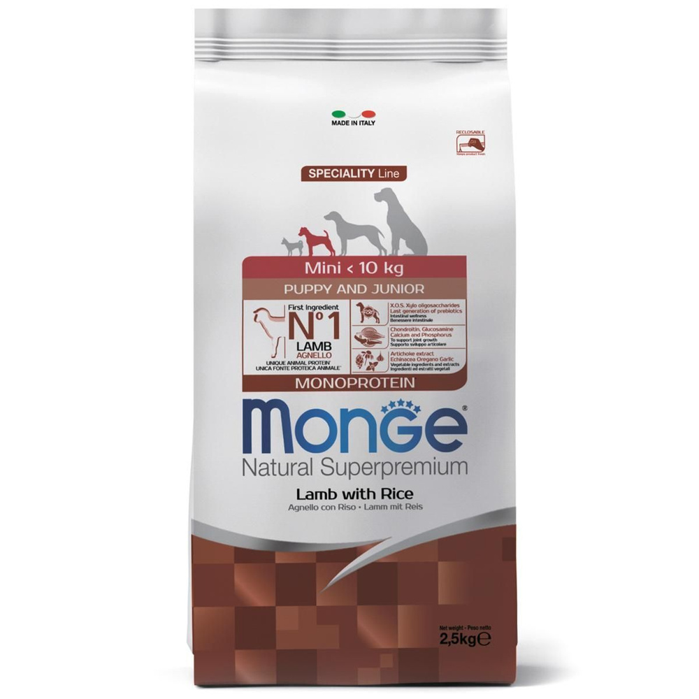 Сухой корм Monge Dog Speciality Mini Puppy&Junior Монж для щенков ...