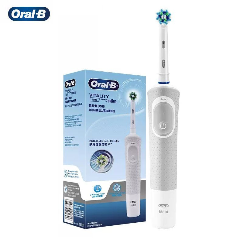 Oral-B Электрическая зубная щетка oral-b d12 vitality электрическая зубная щетка, белый  #1