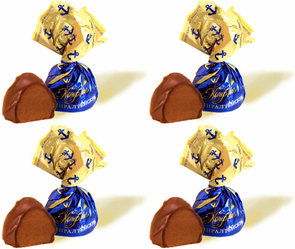 Конфеты шоколадные Фабрика имени Крупской Адмиралтейские, комплект: 4 упаковки по 200 г  #1
