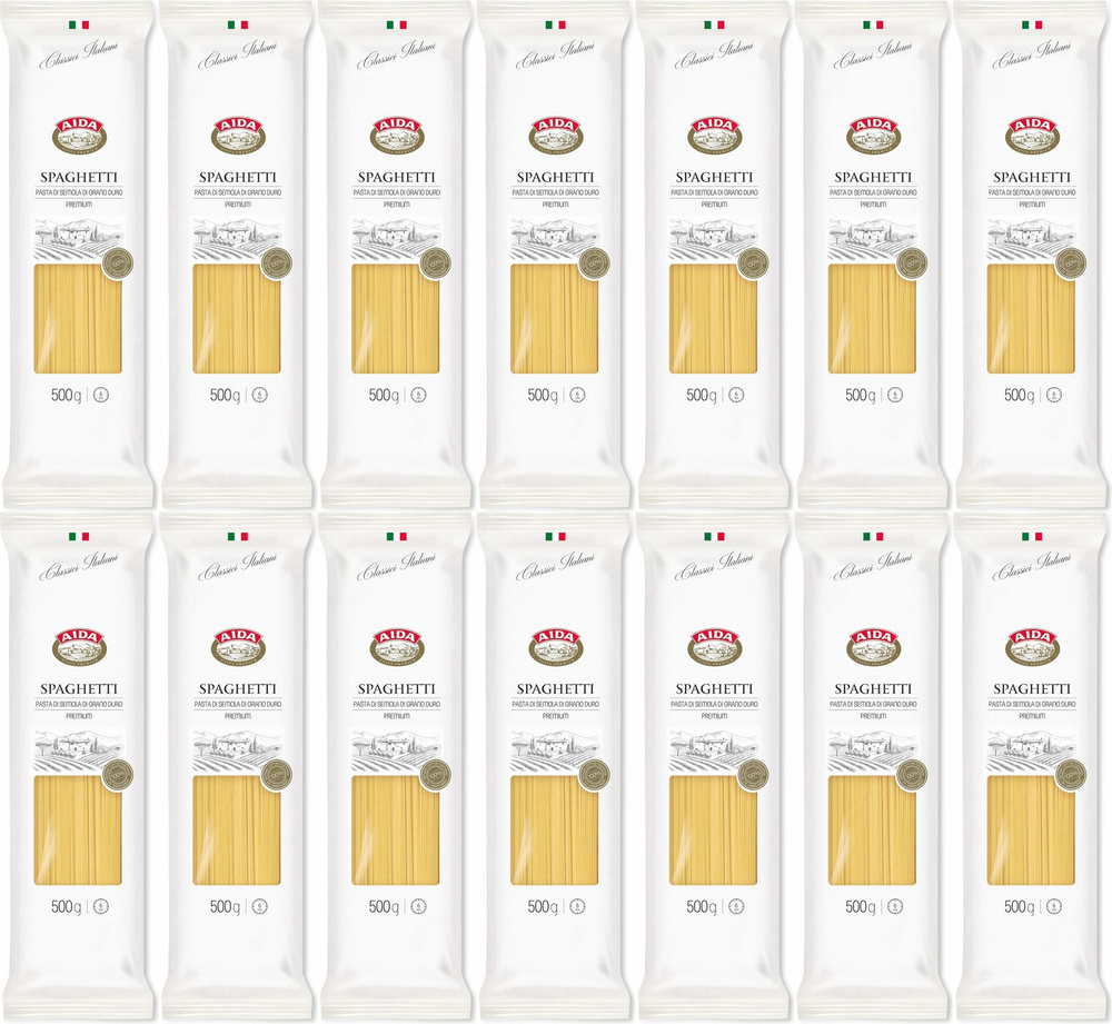 Макаронные изделия Aida Спагетти, комплект: 14 упаковок по 500 г  #1